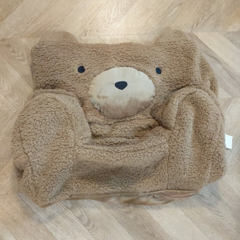 Pottery Barn Kids My First Anywhere Chair Caramel Sherpa Bear Slipcover